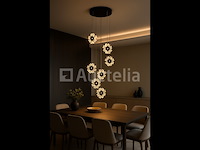 Led hanglamp – b074/6 – 3000k – warm wit – ø350 mm – in hoogte verstelbaar – zilver - afbeelding 3 van  4