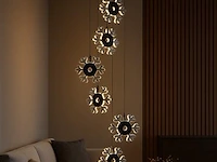 Led hanglamp – b074/6 – 3000k – warm wit – ø350 mm – in hoogte verstelbaar – zilver - afbeelding 3 van  4