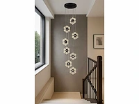 Led hanglamp – b074/8 – 3000k – warm wit – ø400 mm – in hoogte verstelbaar – zilver - afbeelding 1 van  2