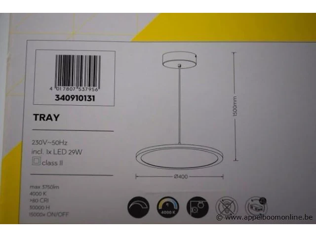 Led hanglamp trio lighting tray - afbeelding 2 van  2