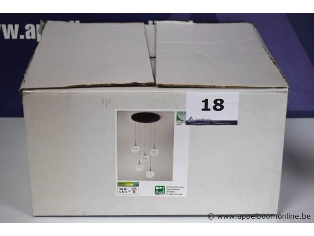 Led hanglamp vv 5 lampen fabas ariel - afbeelding 1 van  2