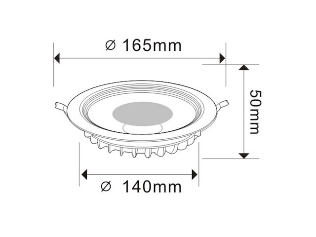 Led inbouwspot – 15w – 3000k warm wit – cob – rond – 1350 lm – ø180 mm – ip20 (x10) - afbeelding 4 van  5