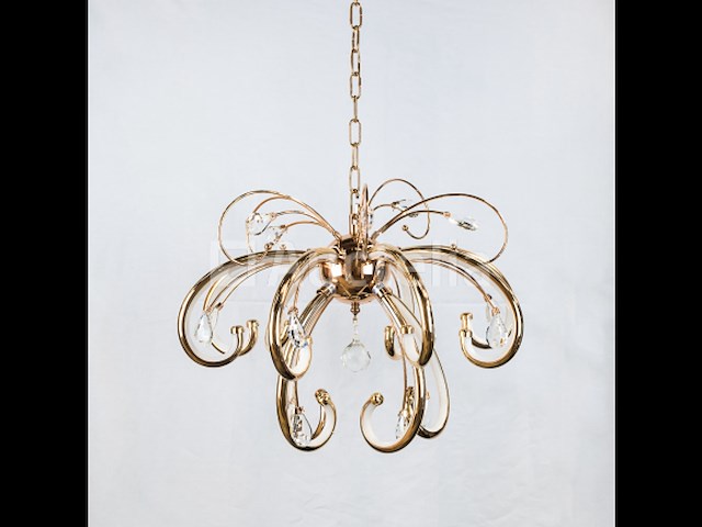 Led kroonluchter – 6015 (8+4) – goud – 12 lampjes – 58w – 4000k neutraal wit – aluminium - afbeelding 3 van  3