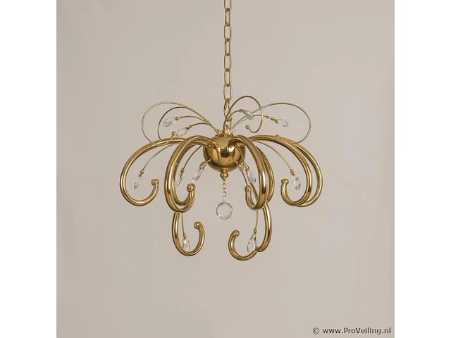 Led kroonluchter – 6015 (8+4) – goud – 12 lampjes – 58w – 4000k neutraal wit – aluminium - afbeelding 1 van  3