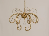 Led kroonluchter – 6015 (8+4) – goud – 12 lampjes – 58w – 4000k neutraal wit – aluminium - afbeelding 1 van  3