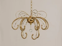 Led kroonluchter – 6015 (8+4) – goud – 12 lampjes – 58w – 4000k neutraal wit – aluminium - afbeelding 1 van  3