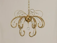 Led kroonluchter – 6015 (8+4) – goud – 12 lampjes – 58w – 4000k neutraal wit – aluminium - afbeelding 1 van  4