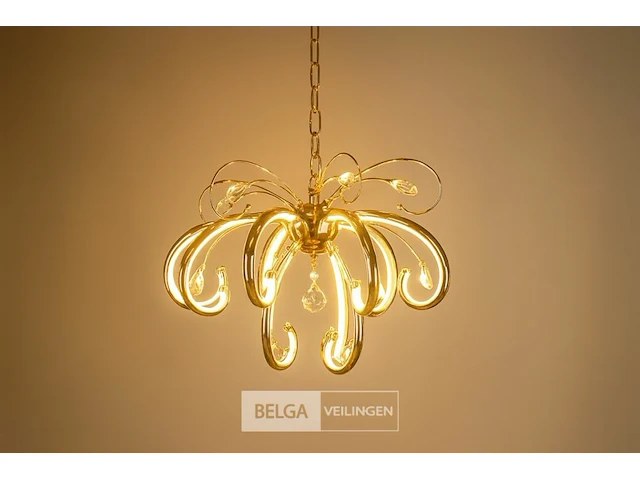 Led kroonluchter – 6015 (8+4) – goud – 12 lampjes – 58w – 4000k neutraal wit – aluminium - afbeelding 3 van  4