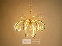 Led kroonluchter – 6015 (8+4) – goud – 12 lampjes – 58w – 4000k neutraal wit – aluminium - afbeelding 3 van  4
