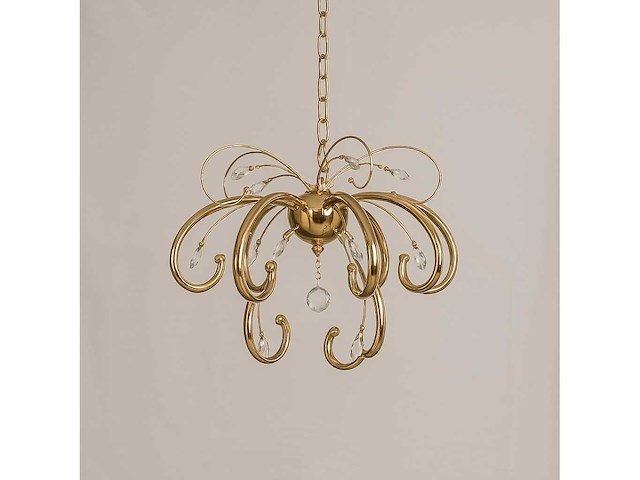 Led kroonluchter – 6015 (8+4) – goud – 12 lampjes – 58w – 4000k neutraal wit – aluminium - afbeelding 1 van  3