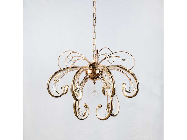 Led kroonluchter – 6015 (8+4) – goud – 12 lampjes – 58w – 4000k neutraal wit – aluminium - afbeelding 3 van  3