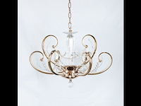 Led kroonluchter – 6016 (6+3) – goud – 9 lichten –54w – 4000k neutraal wit – aluminium - afbeelding 1 van  2