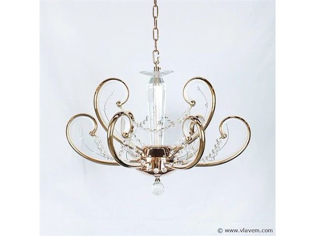 Led kroonluchter – 6016 (6+3) – goud – 9 lichten –54w – 4000k neutraal wit – aluminium - afbeelding 2 van  2