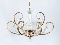 Led kroonluchter – 6016 (6+3) – goud – 9 lichten –54w – 4000k neutraal wit – aluminium - afbeelding 2 van  2