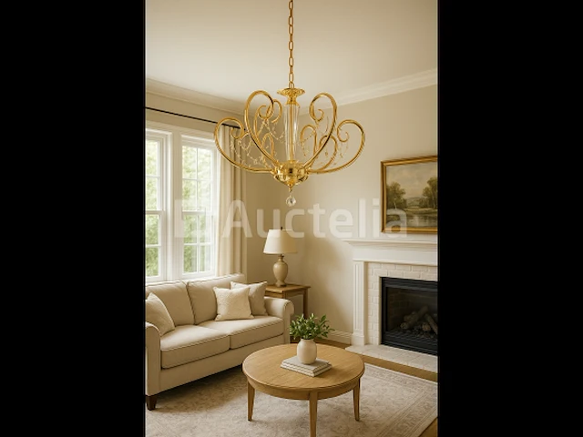 Led kroonluchter – 6016 (8+4) – goud – 12 lampjes – 3000k warm wit – aluminium – elegant design - afbeelding 2 van  3