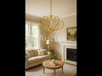 Led kroonluchter – 6016 (8+4) – goud – 12 lampjes – 3000k warm wit – aluminium – elegant design - afbeelding 2 van  3