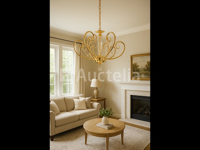 Led kroonluchter – 6016 (8+4) – goud – 12 lichten – 3000k warm wit – aluminium – elegant design - afbeelding 2 van  3