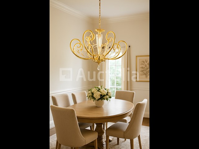 Led kroonluchter – 6016 (8+4) – goud – 12 lichten – 3000k warm wit – aluminium – elegant design - afbeelding 3 van  3