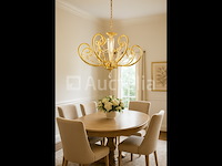 Led kroonluchter – 6016 (8+4) – goud – 12 lichten – 3000k warm wit – aluminium – elegant design - afbeelding 3 van  3