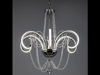 Led kroonluchter – 6017/6 – goud – 6 lampjes – 48w – 3200k neutraal wit – aluminium - afbeelding 2 van  3