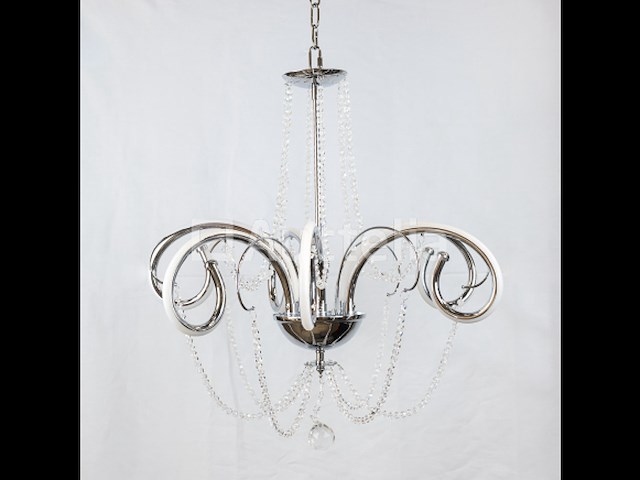 Led kroonluchter – 6017/6 – goud – 6 lampjes – 48w – 3200k neutraal wit – aluminium - afbeelding 3 van  3