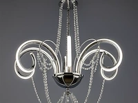 Led kroonluchter – 6017/6 – goud – 6 lampjes – 48w – 3200k neutraal wit – aluminium - afbeelding 2 van  3