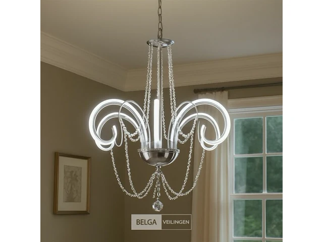 Led kroonluchter – 6017/6 – goud – 6 lampjes – 48w – 3200k neutraal wit – aluminium - afbeelding 1 van  4