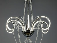 Led kroonluchter – 6017/6 – goud – 6 lampjes – 48w – 3200k neutraal wit – aluminium - afbeelding 3 van  4