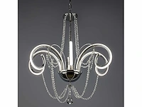Led kroonluchter – 6017/6 – goud – 6 lampjes – 48w – 3200k neutraal wit – aluminium - afbeelding 2 van  3