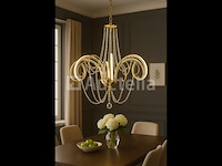 Led kroonluchter – 6017/8 – goud – 8 lichten – 64w – 4000k neutraal wit – aluminium - afbeelding 4 van  4