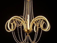 Led kroonluchter – 6017/8 – goud – 8 lichten – 64w – 4000k neutraal wit – aluminium - afbeelding 2 van  4