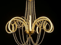 Led kroonluchter – 6017/8 – goud – 8 lichten – 64w – 4000k neutraal wit – aluminium - afbeelding 3 van  5