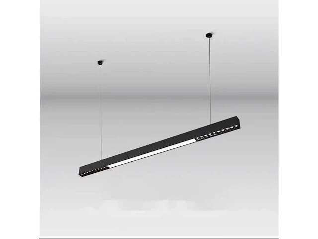 Led lineaire hanglamp – 35w – 120cm – zwart – inclusief montageset (x1) - afbeelding 2 van  5