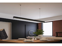 Led lineaire hanglamp – 35w – 120cm – zwart – ingebouwde led – inclusief montageset (x10) - afbeelding 1 van  6