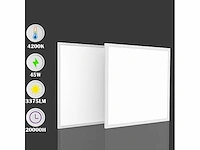 Led-paneel 45w – 595 × 595 mm – 3375 lumen – 4200k neutraal wit – super eco (x60) - afbeelding 2 van  4