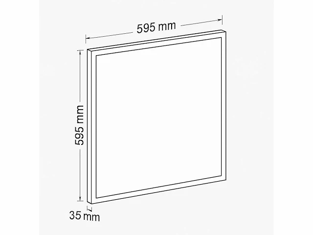 Led-paneel 45w – 595 × 595 mm – 3375 lumen – 4200k neutraal wit – super eco (x60) - afbeelding 3 van  4