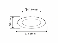 Led paneel inbouw – rond – compact design (100x) - afbeelding 3 van  4