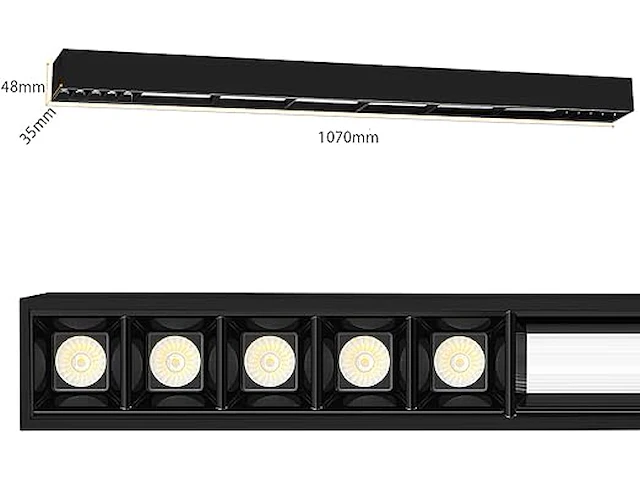 Led plafondlamp 107cm 36w 4000k - afbeelding 2 van  5