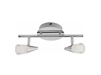 Led plafondlamp – 2 spots – di03 – 2 x 5w max – 4000k – neutraal wit – zilver (x6) - afbeelding 4 van  4