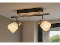 Led plafondlamp – 2 spots – hl7192l – 2 x 4w max – 4000k – neutraal wit – zilver (x6) - afbeelding 1 van  4