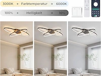 Led plafondlamp ellips zwart - afbeelding 4 van  5