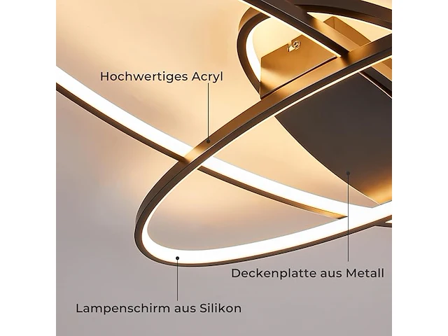 Led plafondlamp ellips zwart - afbeelding 5 van  5