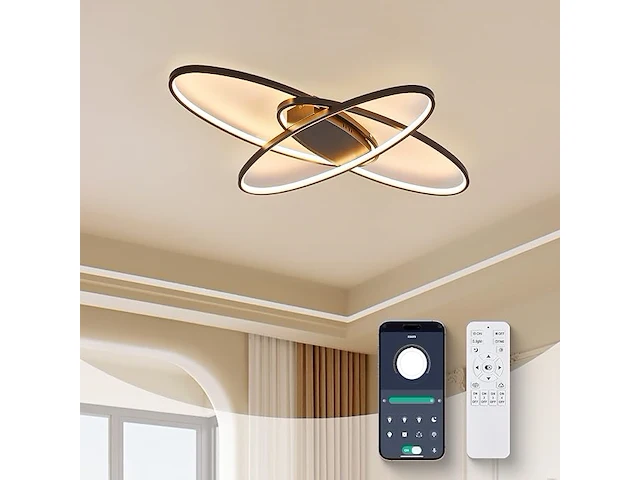 Led plafondlamp ellips zwart - afbeelding 2 van  5