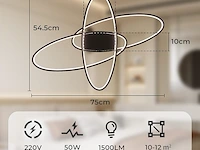 Led plafondlamp ellips zwart - afbeelding 3 van  5