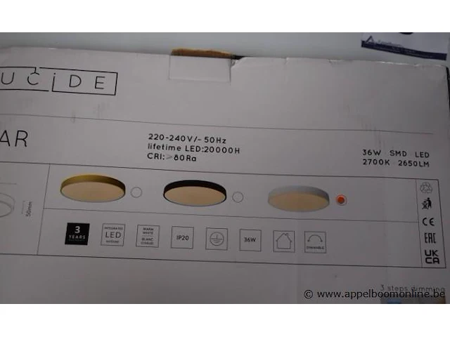 Led plafondlamp lucide unar - afbeelding 2 van  2