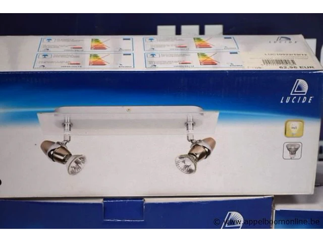 Led plafondlamp vv 4 spots lucide rilou plus 2 plafondlampen vv 2spots lucide en plafondspot lucide - afbeelding 2 van  5