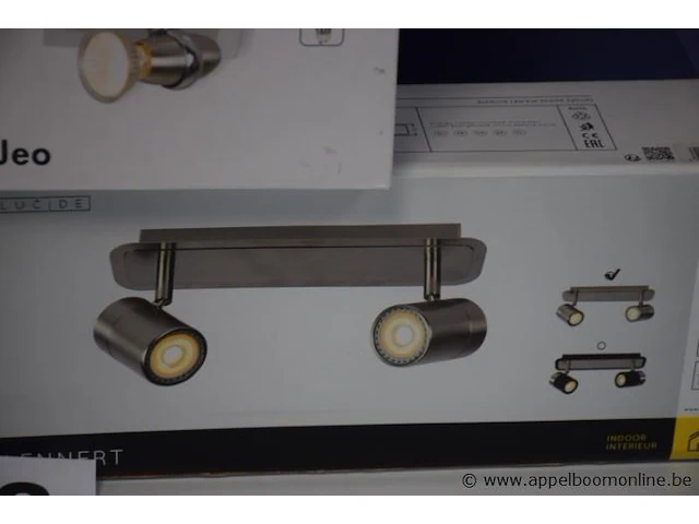 Led plafondlamp vv 4 spots lucide rilou plus 2 plafondlampen vv 2spots lucide en plafondspot lucide - afbeelding 5 van  5