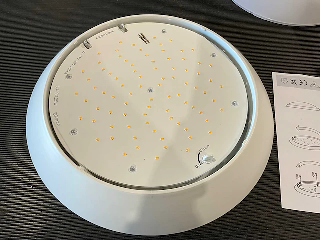 Led plafondlamp / wandlamp 20w – 1760 lm, 3000k, ø350 mm, ip44 ik08 - nieuw (30x) - afbeelding 3 van  8