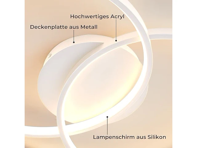 Led plafondlamp wit 55cm - afbeelding 4 van  6