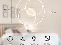 Led plafondlamp wit 55cm - afbeelding 5 van  6